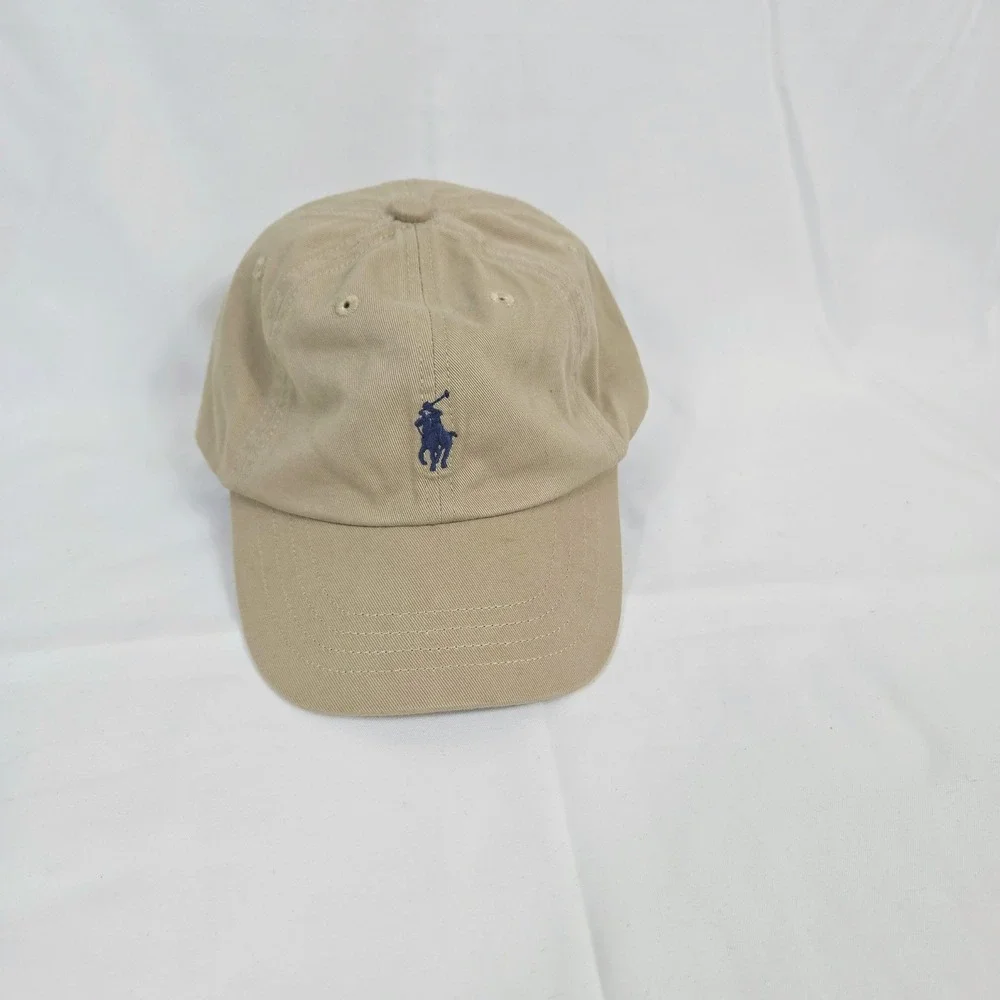 Polo Ralph Lauren Big Boy Tan 100% Cotton Classic Sport Baseball Cap Preppy 2-4T